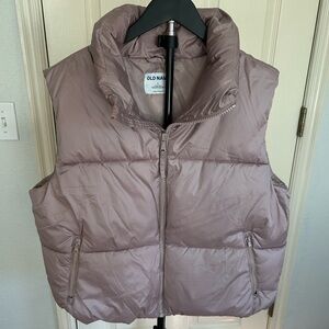 Old Navy Light Pink Puffer Vest
